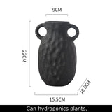 Art Black Spotted Ceramic Vase Flower Pots Decorative Arrangement Desk Decoration Ornaments Crafts Floral Vases