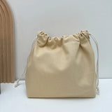 5Pcs Color Drawstring Pouches Portable Gift Blank Bags For DIY Cotton Hemp Bags Jewelry Display Packaging Storage