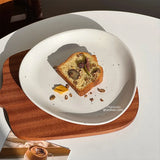 Ins Style Triangular Plates High-end Ceramic Cake Dessert Tray Exquisite Household Breakfast Plate Simple Splashed Ink Tableware