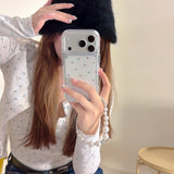 Glitter Shiny Stars Imd Transparent Back Cover for Iphone 17 16 Pro Max 13 14 15 Promax Ins Protector Shockproof Phone Case