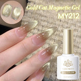 10ml Cat Magnetic Gel Sparkling Ultra Gold Glitter Soak Off UV LED Gel Nail Art Varnish Manicure Valentine's Day