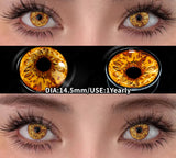 2Pcs Cosplay Colored Contact Lenses Crazy Red Eye Lenses Anime Purple Eyes Contacts Halloween Lenses for Beauty Makeup