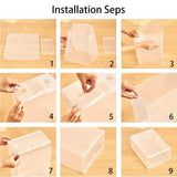 6pcs Transparent Shoe Boxes Stackable Shoe Storage Case Dustproof Plastic Shoes Box Shoes Sneaker Furniture Organizers Boxes