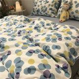 Nordic Princess Pink Bedding Set Girls Boys Single Double Size Flat Sheet Duvet Cover Pillowcase Bed Linens Home Textile