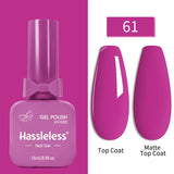 Single-use gel nail polish, 15ml each, requires LED lighting, solid color, a must-have for manicures | Vibrant nail colors | Nai