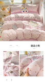 Class A Double Yarn Bedding Set Quilt Comforter Duvet Cover Set Printed Cotton Bedspread Skin Friendly Breathable Four-Piece Set