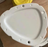 Ceramic Flat Plate Niche Milk Yellow Ins Korean Cute Matte Cheese Breakfast Plate High Beauty Home Dish Creative Dessert Cake
