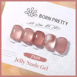 Wine Red Jelly Gel Nail Polish Glitter Nude Translucent Quick Extension Gel Semi Permanent Varnish UV Gel Nail Art 1