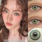 1 Pair Brown Colored Contact Lenses Natural Green Pupils Eyes Contact lenses Big Eyes Soft Contacts 14.20-14.50mm