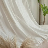 Hollow Out Jacquard Weave Cotton Linen Tassel Curtains Wall Decoration Room Partition Window Shade Bedroom Floating Curtains