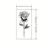 1pc Flower Patterned Herbal Tattoo Sticker, Symbolizing Noble and Beautiful Flower Arm Tattoos, Waterproof