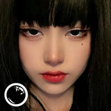 Eye Eyes Color Contacts Colored Contact Lenses Lens Pupil Enlarging Cosplay Anime Black White Blind 2Pcs 1 Year Yearly