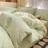 4Pcs Light Luxury A Three-layer Yarn 100% Cotton Jacquard Sheet High-end Futon Sheet Bedding Duvet Cover 200x230 Four Seasons