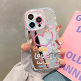 Mirror Phone Case For iPhone 16 15 14 13 Pro Max 13 12 11 Pro Plus Love Heart Shockproof Back Cover
