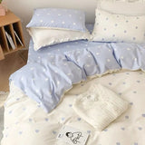 Red Cherry Plaid Duvet Cover Set with Sheet Pillowcase Soft Cover NoFilling Warm Bed Linen Twin Full Queen Size Home Bedding Set