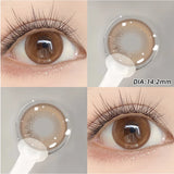 Apple Green Colored Contact Lenses 2pcs Half Year Sandwich Craft Mist Gradient Soft Lens Natural Eyes Look Lens