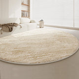 Cream Style Oversized Living Room Carpets Round Creative Art Bedroom Carpet Beige Plush Soft Cloakroom High-end Luxury Rug