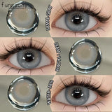 2PCS Colored Eye Lenses Brown Colorcon Contact Lenses Grey High Quality Natural Pupils Blue Cosmetic Beauty Lens Yearly