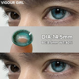 2pcs Half-Year Colored Contacts for Men Big Diameter Glossy Lenses Blue Green Purple Cosplay High
