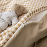 Black White Small Checks Printed Bed Set Floral Duvet Cover Pillowcase Bedding Set Bed Sheet Quilt Cover Single Queen King Size