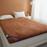 Fluffy soft solid color Lamb Fleece Mattress Upholstered Bed Tatami Mattress Topper Winter Student Dormitory Sleeping Pad