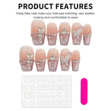 Handmade Press On Nails With Flash Diamond Butterfly Decor 10pcs French Pink Cat's Eye Fake Glitter Nails Almond Ballet Nail Art