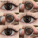 Contact Lenses Natural Brown Colored Pupils Cosmetic Grey Lenses Green Lens Yearly for Daily Party