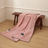 Ikeehome  new Japanese-style solid color simple color woven jacquard casual blanket office lunch break sleeping blanket sofa blanket