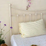 Pure Cotton Pillowcases  Knot Tied Set of Two  Color Versatile Ins Girl's Heart Cotton Fabric Rectangular Shape