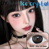 Black Hydrogel Circle Lenses for Dolly Eye Effect, 14.5mm Diameter for Big Sparkling Eyes, Hydrating & Age-Diminishing