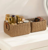 Bohemian Style Storage Basket Cosmetics Storage Basket Storage Basket with Handle Desktop Miscellaneous Storages Baskets