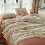 Printed Floral Summer Quilt Four Piece Set Soft Bedroom Decor Bedding Set Summer Quilt Bed Sheet With Pillowcases Home Textiles