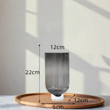 Modern Minimalist Glass Vase High Legged Cup Shape Hydroponic Glass Flower Bottle Home Living Room Tabletop Ornament