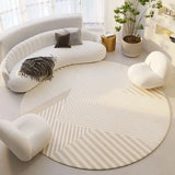 Nordic Round Carpet for Living Room Large Area Light Luxury Bedroom Decor Bedside Plush Mat Dressing Chair Rug Tapis