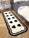 50*160cm Mini Hearts Rug Door Tufting Mat Soft Thick Fluffy  Door Floor Carpet Bathroom Absorbent Toilet Kitchen Rug