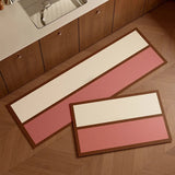 Fashion Minimalism Kitchen Mat Long Strip Runner Kitchen Rug PVC Leather Washable Floor Mats Waterproof Oil-proof Kitchen Carpet