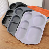 Plastic Student Dinner Plate Thickened Canteen Compartment Food Tray Anti-fall Multigrid Rice Pan Home Rectangle Kitchen Tools