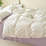 New class A double-layer yarn thickened three/four-piece set skin-friendly and breathable single double washed cotton