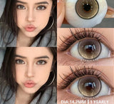 1Pair Korean High Quality Lenses Color Contact Lenses for Eyes Purple Lenses Blue Eye Lens Soft Cosmetic Brown Contacts