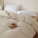 New Quality Brushed Single Duvet Cover Skin-friendly and Breathable Striped Checkered Quilt Cover