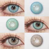 1pair Blue Green Gray Brown Color Contact Lenses Newyork Circle Lens 14.5mm