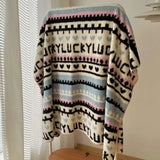 Microfiber Velvet Blanket Feather Yarn Striped Patchwork Nap Blanket Camping Warm Leisure Single Double Bed Blanket Sofa Throw