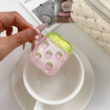 For AirPods Pro3 Pro 2 AirPods 2 3 4 Case Fashion Cute gilded strawberry Shock Proof Earphone Protective Sleeve