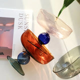Colorful Glass Bowls Icecream Glass Bowls Creative Kitchen Salad Soup Container Tableware Soup Fruit Bowls Dining Utensils Gifts