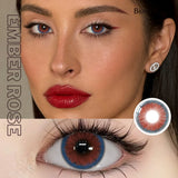 Contact Lenses 2PCS Colored Contact Lenses Cosplay Red Lenses 1Year Fashion Color Beauty Lenses Party Cute Eye Lens