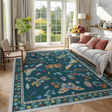 Butterfly Flower Living Room Carpet Stylish Non-slip Bedroom Rug Large Area Machine Washable Coffee Tables Floor Mat 러그 Alfombra