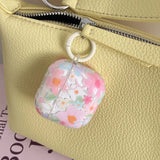 Transparent Oil Painting Flower Shockproof Protector With Keychain For AirPods 1 2 3 4 Case For AirPods Pro 2 Protection Cover