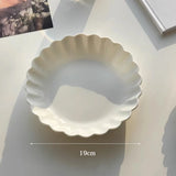 Nordic Pure White Ceramic Plate Set, Dessert, Breakfast, Pasta, Western, Home Tableware, Kitchen Plates Sets