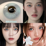 1 Pair(2pcs) Brown Beauty Colored Contact Lenses for Eyes Purple Halloween Lens Big Eye Lens Natural Look Gray Blue Lens
