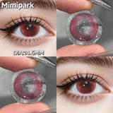 Big Diameter Colored Contacts 2pcs Multi-Style Glossy Lenses for Cosplay Role Play 0.00D No Power